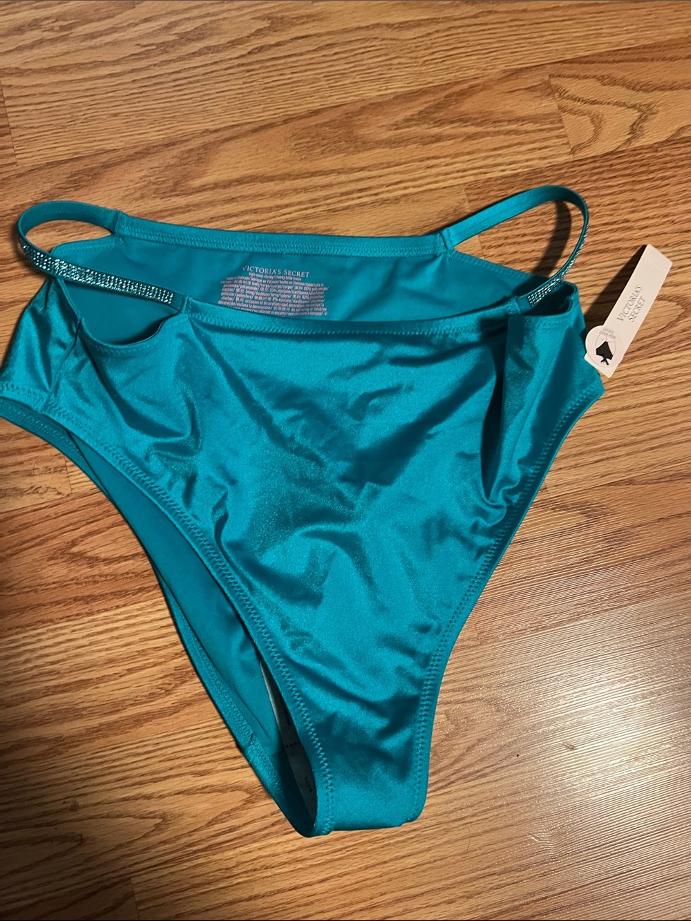 Victoria's Secret Teal Shimmer High-Cut Bikini Bottom